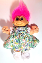 Vintage Russ Troll Dolls Plush Toy Stuffed Animal Clothes Dress Collectible 12&quot; - £13.44 GBP
