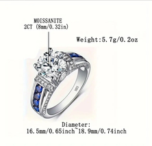 10 Carat Moissanite 925 Sterling Silver Pendant Necklace image 3