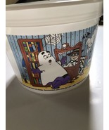 McDonalds Halloween Bucket Pail Bat Handle White 2001 Vintage Berry Plas... - $27.09 CAD