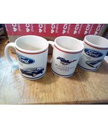 Lot of 3 Officially Licensed Ford Mustang Coffee Mugs 1972 Sprint 1999 C... - £11.71 GBP