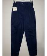 Vintage Nordstrom Essential Elements Elast Waist Casual Pants Navy Size ... - $15.05