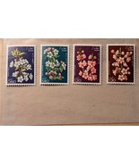 Stamp Algeria 1978 Fruit Tree Blossoms Set/4 featuring Cherry Apple Peac... - $65.00 MXN