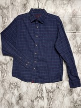 UNTUCKit  Balar  Blue Plaid Long sleeve Flanel shirt  Men size M - £38.06 GBP