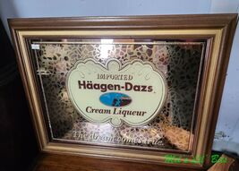 Vintage Imported Haagen-Dazs Cream Liqueur Mirrored Bar Sign - $83.60