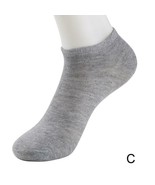 1pair Men Socks Low Cut Boat Short Cotton Ankle Socks Breathable Soft grey - $4.99