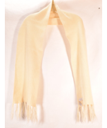 Johns New York 100% Lambswool Scarf Cream - $40.74 CAD
