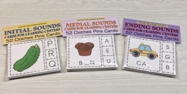 Initial, Medial &amp; Ending Sounds - Cards for Learning Center (3) 52 Card Sets# - £12.64 GBP