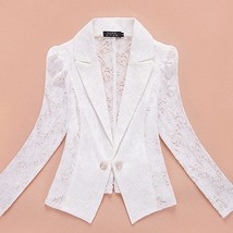Women Blazers Suit Lace Patchwork Embroidered elegant outerwear women casual - £87.01 GBP
