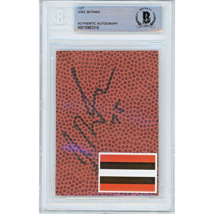 Joel Bitonio Cleveland Browns Signed Football Cut BAS Auth Autograph Slab - £75.91 GBP