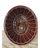 Vintage Williams Sonoma Ceramic Brown Pottery Pineapple Mold Wall Hangin... - £31.38 GBP