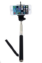 Extendable Handheld Selfie Stick for Cellphones - Black - £10.17 GBP