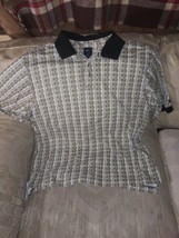 Nike Golf Men M Polo Shirt 1/4 Button Up Collared 100% Cotton Short Slee... - $19.79