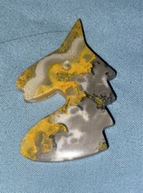 Stone Crystal Unicorn Shaped Bumblebee Jasper Yellow Black Gray 1.75” H ... - $9.49