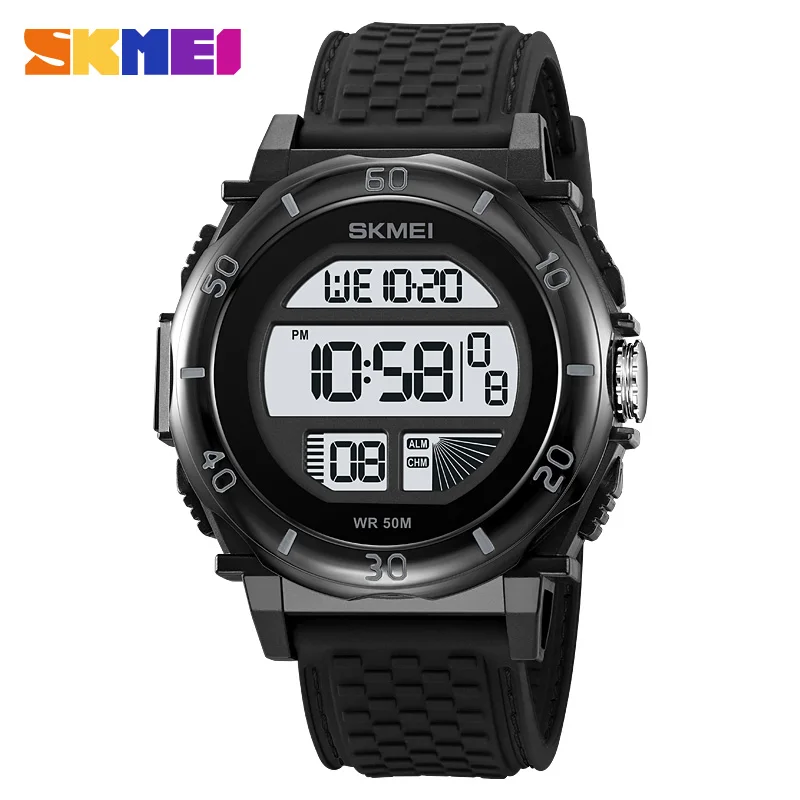   Multifunctional Stopwatch LED Light Digital  Watche Mens 50m Waterproof Date W - £53.41 GBP