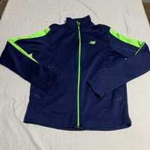 New Balance Free Ryde Track Jacket Navy Neon Green Mens XS Full Zip Athl... - $17.70