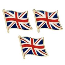3 BRITISH FLAG PINS 0.5" Lapel Pin UK Union Jack England Hat Tie Badge L... - $4.95