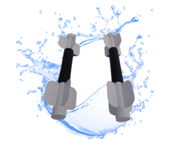 Aqua Bladez  WHITE Lower Resistance Water Weights for Pool Exercise Set - £36.27 GBP