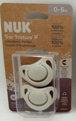 Primary image for NUK For Nature Orthodontic Pacifier 100% Sustainable Materials 0-6m, Pack of 2