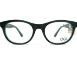 OGI Kids Eyeglasses Frames OK342/2267 Black Blue Round Full Rim 44-17-130 - $49.49