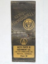 Thompson Products Auto Parts Toccoa Georgia Vintage Matchbook Cover Matchbox - £6.45 GBP