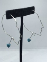 sterling silver face turquoise earrings  - £29.91 GBP