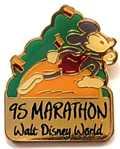 1995 WDW Marathon Running Mickey Mouse Vintage Walt Disney World Enamel ... - $12.99