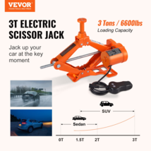 3 Ton Electric Car Jack 6600lbs 12V Scissor Jack w/ Remote Control for SUV/Truck - £55.59 GBP