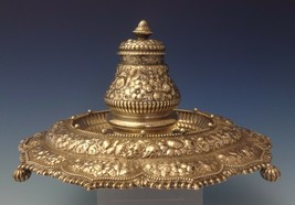 Repousse by Gorham Sterling Silver Inkwell Custom Order Dated 1887 Ornate #0091 - £3,891.34 GBP