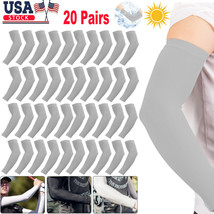 20 Pairs Cooling Arm Sleeves Uv Sun Protection Cover Sports Golf For Men Women - £14.26 GBP