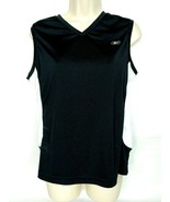 Reebok Playdry Womens Athletic Tank Top XL Black White V Neck  - €15,23 EUR