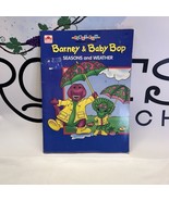 Vtg 1993 Golden Book Barney Baby Bop Seasons and Weather Coloring Book U... - $29.03