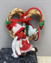 Kurt Adler Winter Couples Embrace With Heart Christmas Ornament - £14.99 GBP