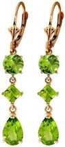 Galaxy Gold GG 14k Rose Gold Leverback Earrings with Peridots - £312.66 GBP+