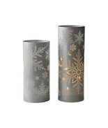 Frosted Snowflake Glass Candle Holder (Set of 2) - $63.44