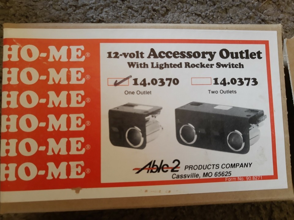 NEW SHO-ME 12-Volt Accessory Outlet w/ Lighted Rocker Switch One outlet ... - $28.74