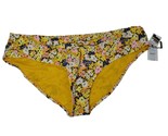 Time and True Womens 3XL Marigold Ditsy Meadow Mid Rise Bikini Bottom - $13.96