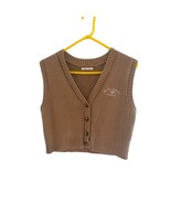 Pacsun Tan Knit Cropped Sweater Vest Old Money Preppy Grannycore 90s Y2K... - €24,11 EUR