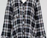 Habitat Plaid Mandarin Collar Shirt Putty - $71.00