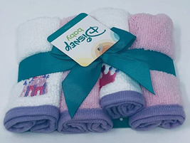 Gerber Newborn Baby Girl Disney Princess Washcloths, 4-Pack - £7.97 GBP