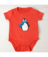 Carter&#39;s Infant Boy&#39;s Penguin Red  One Piece Snap Size 3 Months - £2.35 GBP