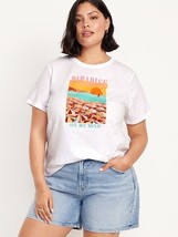 Old Navy Sz XL Everyday Summer Graphic White Oversized Tee Shirt Short S... - €8,21 EUR
