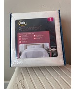 BNIP Serta X Comfort 3pc Cream Solid Cotton Blend King Duvet Cover Set, ... - £62.45 GBP