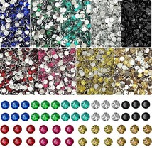 4500 Multicolor Rhinestones Flatback Pastable Kundan Stones for Crafts, ... - £17.01 GBP