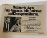 Torn Curtain Tv Guide Print Ad Disney Channel Paul Newman Julie Andrews ... - £4.75 GBP