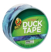 Duck Brand Printed Duct Tape, Blue Marbling, 1.88 Inches x 10 Yds - £6.35 GBP