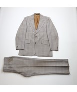 Vtg 60s 70s Palm Beach Mens 41R 2 Piece Wedding Suit Bell Bottoms Plaid ... - €207,53 EUR