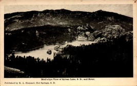 Vintage RPPC-BIRD&#39;S-EYE View Of Sylvan Lake &amp; Hotel, South Dakota BK54 - £5.51 GBP