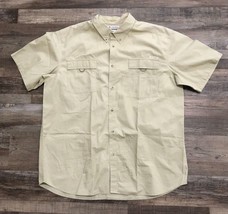 Columbia Mens 2XL Beige Short Sleeve Outdoor Button Up Shirt - £11.49 GBP