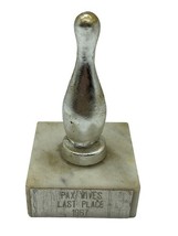 Patuxent River Navy NAS Women Wives Bowling Club Last Place Trophy 1967 - $354.15 MXN