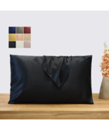 Black Pure Mulberry Silk Pillowcase | Standard, Queen &amp; King | Float Col... - $74.99+